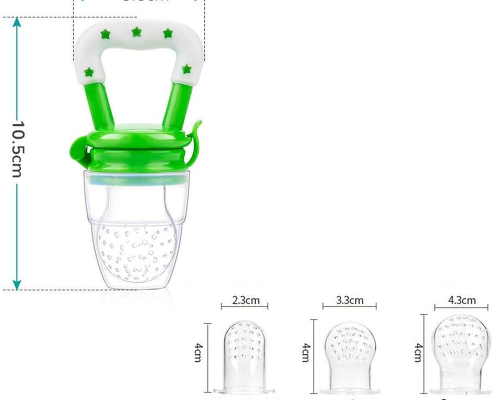 Sucette Fruit Pour Bebe,4 Pcs Tétine Grignoteuse Fruit Dentition Factice Fruits Frais Sucette Infantile Silicone Sucette Grignoteuse Pour Bébé Complément Alimentaire Dispositif Alimentation S M L